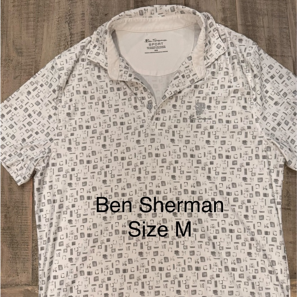 Ben Sherman Gray Patterned Polo Shirt